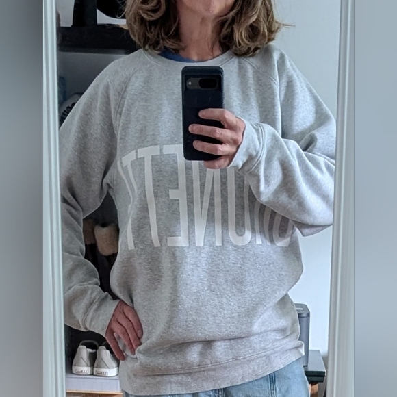 Brunette The Label Thick Grey Women's Sweatshirt Size Large (See Description) - Picture 11 of 12